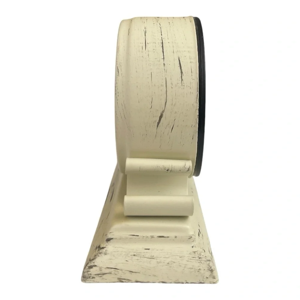 Kirkland’s Distressed Ivory Metal Tabletop Clock